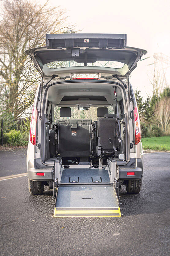 The access ramp is really light, and every type of wheelchair can fit into this WAV.