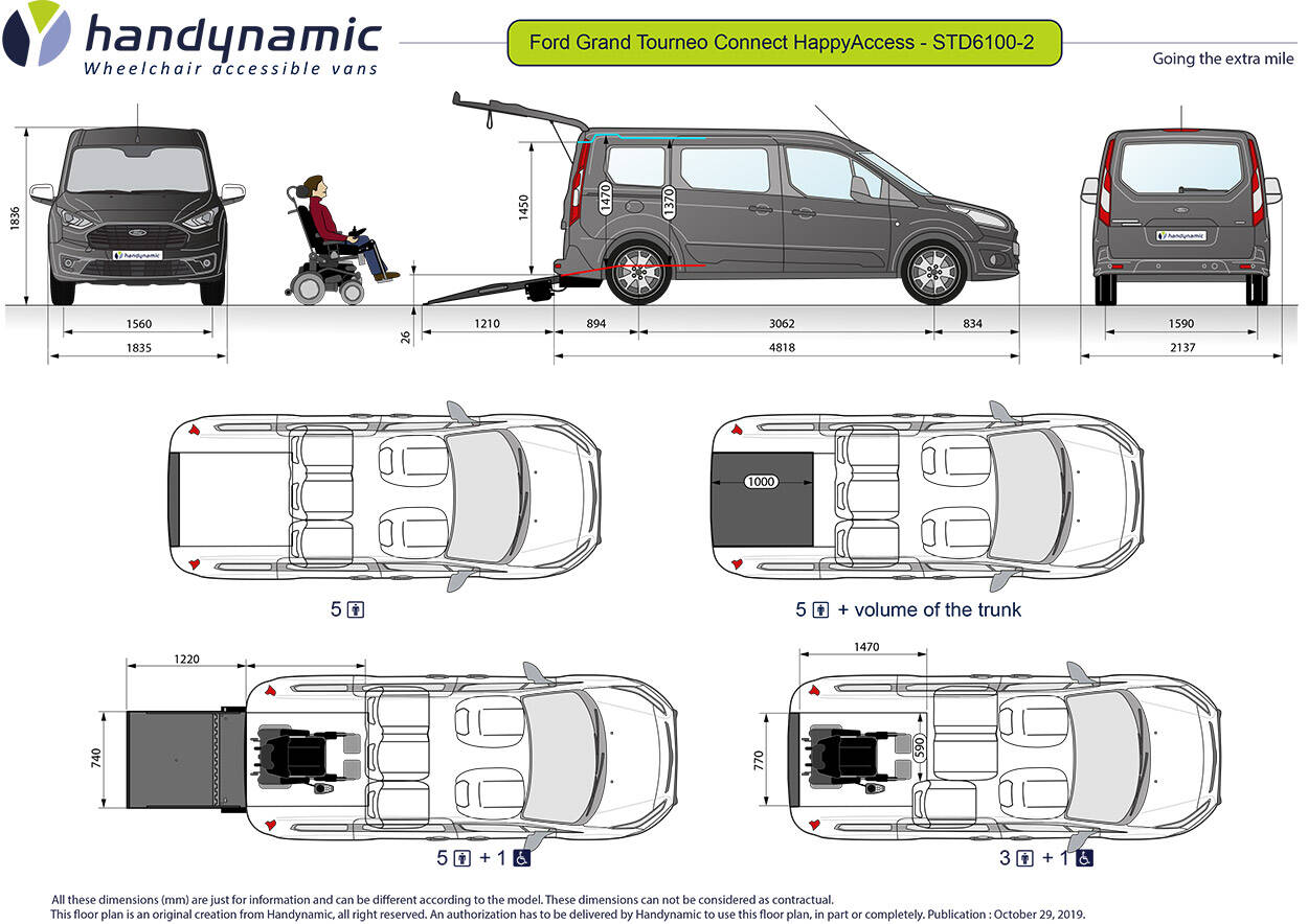 Click on the vehicle's floor plan to see all the Grand Tourneo's details
