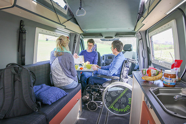 Our motorhomes has many facilities adapted to disabled people : bathroom, kitchen, ... Our motorhomes has many facilities adapted to disabled people : bathroom, kitchen, ...